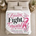 thumbnail image 5 of Pink Ribbon Courage decorative motif Hope Breast Cancer Awareness, Cozy Typography Art Scene, Soft Flannel Blanket for Living Room and Reading Nook, Art Lovers Thanksgiving Gift, Artistic Home Decor, 5 of 9