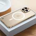 thumbnail image 1 of Magnetic mobile phone case metal frame  14 pro max Magnetic Phone Case Black, 1 of 8