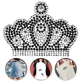 thumbnail image 3 of Miangastore Black Rhinestone Crown Applique Iron On Patch for DIY Use Resin Material Easy to Apply, 3 of 9
