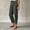 Dark Gray, variant on Women's New Thin Elastic Loose Large Size Korean Version of Everything Long Trousers Casual Trousers Haren, Black, L