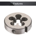 thumbnail image 3 of HUGFEGWE 1/2-20 Round Die, Machine Thread Right Hand Threading Die, Alloy Tool Steel 2pcs CJB91-23396, 3 of 7