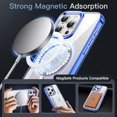 thumbnail image 3 of JETech Magnetic Case for iPhone 15 Pro 6.1-Inch Compatible with MagSafe Wireless Charging, Shockproof Phone Bumper Cover, Anti-Scratch Clear Back (Dark Blue), 3 of 7