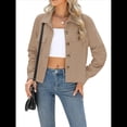 thumbnail image 2 of Chaquetas de con Botones para Mujer, Camisetas de Larga, Tendencia 2025 Albaricoque M, 2 of 6