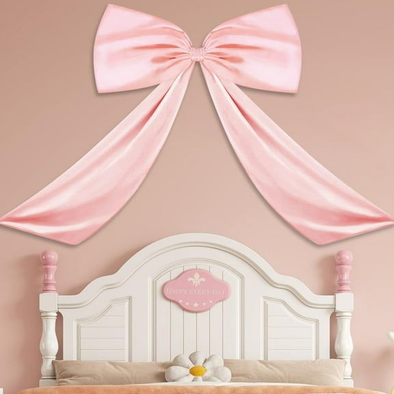 Bow Decor Large Bow for Room, Coquette Giant Ribbon Tie for Birthday Party Backdrop Wall Decor, 24 x 36 Inches