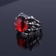 thumbnail image 4 of Anillos para mujer, regalos para mujer, acero inoxidable, diseño de calavera de diablo con personalidad, ojo para hombre y mujer, rompecabezas de bola., 4 of 4