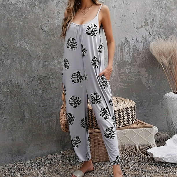 Ropa Casual Monos Largos Mujer Verano Sin Mangas Mono Largo Casual