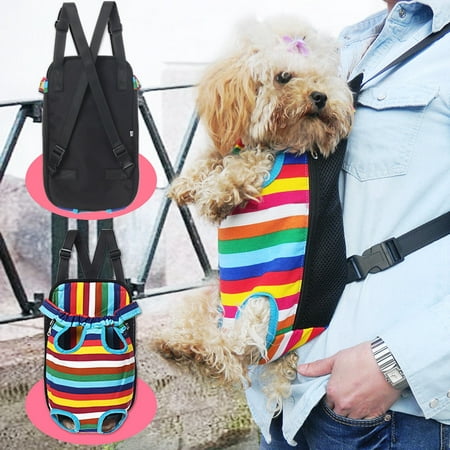 Pet Dog Cat Puppy Carrier Backpack Head & Legs Out Front Chest Hands-Free Pet Backpack for ...
