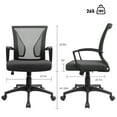 thumbnail image 7 of Lacoo Mid-Back Office Desk Chair Ergonomic Mesh Task Chair with Lumbar Support, Black, 7 of 7