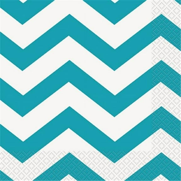 Chevron Paper Lunch Napkins, Teal, 16ct