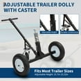thumbnail image 4 of Trailer Dolly 1000Lbs Capacity - 2" Ball Hitch, Carbon Steel Trailer Mover with  15.2" Pneumatic Tires, Adjustable 15.7"-23" Height for RV/Utility/Cargo Trailers, 4 of 6
