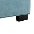 thumbnail image 6 of Modern Square Ottoman with Polyester Fabric Finish and Solid Wood Leg, Lazy Chair for Bedroom and Living Room, Mint Green, 6 of 7