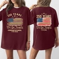 thumbnail image 2 of 250 Years We the People Semiquincentennial 1776 2026 Graphic Short Sleeve Crewneck Loose Fit T Shirt for Women Men Unisex Casual Top Wine 3XL Wine 3XL, 2 of 5