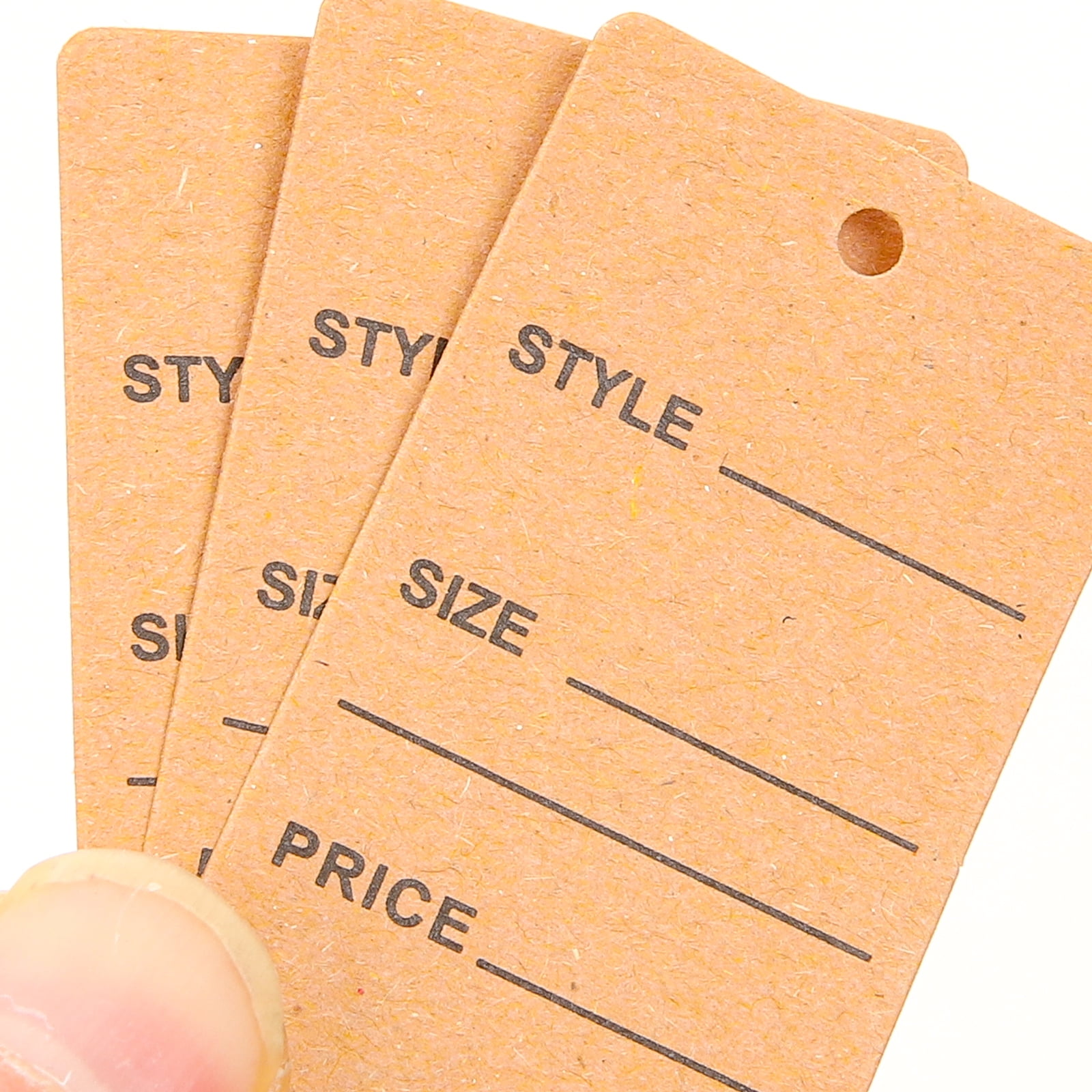 1000 Price Tag Labels - White Paper Tags For Retail & Pricing