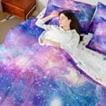 thumbnail image 4 of Homewish Universe Galaxy 7-Piece Twin Bedding Sets for Female Men Teens,Starry Sky Bedding Comforter Set,Gradient Ombre Cosmos Breathable Sheet Sets,Lightweight Room Decor,Reversible, 4 of 8