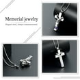 thumbnail image 3 of Forever in My Heart Birthstone Personalized Double Cross Urn Pendant Cremation Jewelry for Ashes Cross Ashes Keepsake, 3 of 7