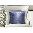 thumbnail image 4 of Ambesonne Grey Throw Pillow Cover 2 Pack, Thunderstorm Dark Clouds, 18", Blue, 4 of 6
