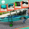 thumbnail image 6 of Kayak Trolley Pro Premium Kayak Cart with NO-Flat Airless Tires 150 LB Capacity Yellow with Free Mesh Carry Bag, 6 of 7