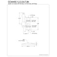 thumbnail image 2 of Kingston Brass CC44450K 5/8" OD Comp x 1/2" OD Comp Quarter-Turn Straight Stop Valve with Flange, Matte Black, 2 of 2