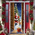 thumbnail image 4 of Housse de Porte de Noël, Décoration en Tissu Polyester avec Design Père Noël, Rideau de Porte Festif pour Usage Intérieur et Extérieur, 90 x 180 cm, Multicolore, 4 of 6