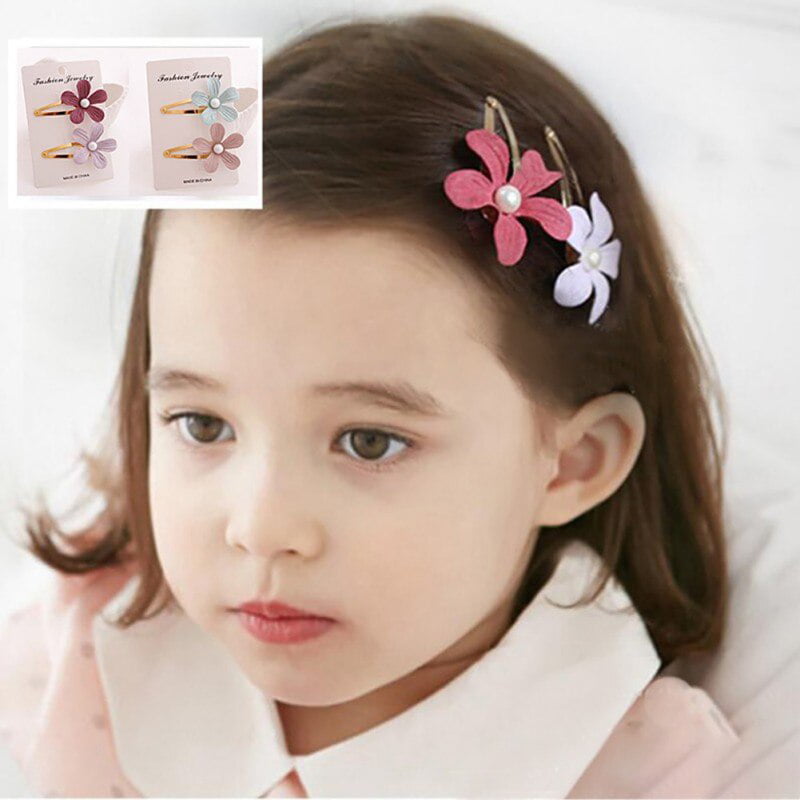 Baby Headwear Cute Hair Clips Accessories Princess Children Hair Clip 4Pcs/set