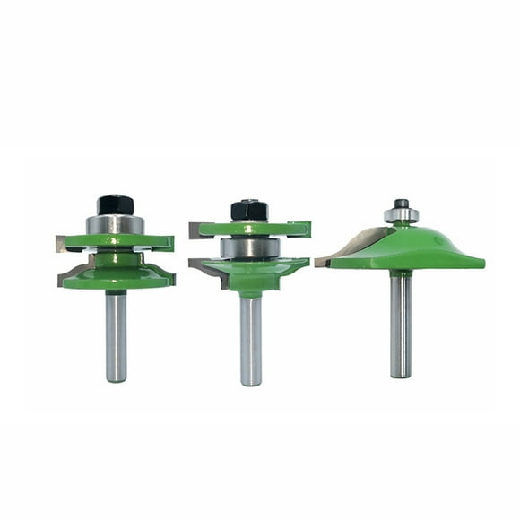 KKmoon 3Pcs Router Bit Set 8MM Shank Router Bits Alloy Blade Wood Cutter Tenon Cutter