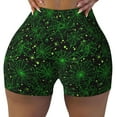 thumbnail image 2 of Balery Green Bright Web with Spiders Pantalones cortos de entrenamiento estampados para mujer, sin costuras, ajustados, para gimnasio, yoga, correr, deportes, ejercicio activo, fitness.-Small, 2 of 8