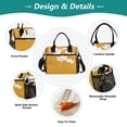 thumbnail image 3 of FORMRS Insulated Lunch Bag for Work School Unisex Large Capacity Cooler with Shoulder Strap, White Flowers, 3 of 6