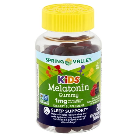 Spring Valley Kid's Melatonin Dietary Supplement; Vegetarian Gummies; 60 ct