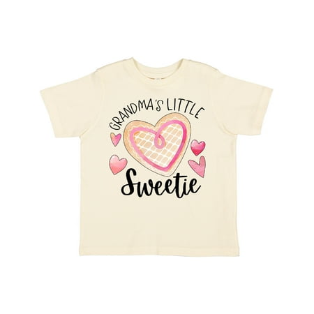 

Inktastic Grandma s Little Sweetie with Pink Heart Cookie Gift Toddler Boy or Toddler Girl T-Shirt