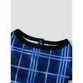 thumbnail image 4 of AIGUR Family Matching Christmas Pajamas Set Letter Tree Print Holiday Pajamas Plaid Sleepwear Dad Mom Kids PJs, 4 of 8