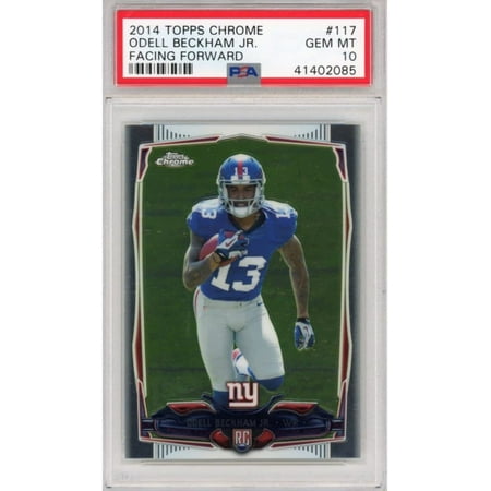 

Graded 2014 Topps Chrome Odell Beckham Jr. #117 Facing Forward Rookie RC Football Card PSA 10 Gem Mint