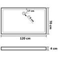 thumbnail image 4 of vidaXL Plateau de Base de Douche Rectangulaire en ABS Noir 70x120 cm, 4 of 4