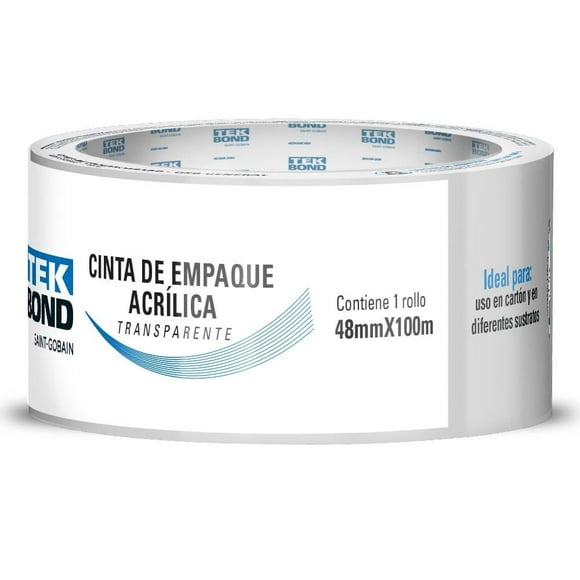 Cinta Tekbond Para empaque modelo CET-2067, 48mmx100m Transparente