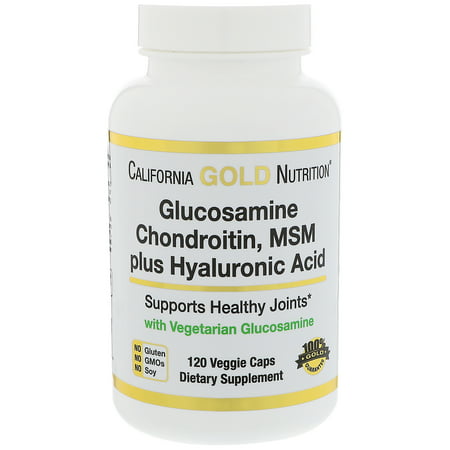 California Gold Nutrition  Glucosamine  Chondroitin  MSM Plus Hyaluronic Acid  120 Veggie
