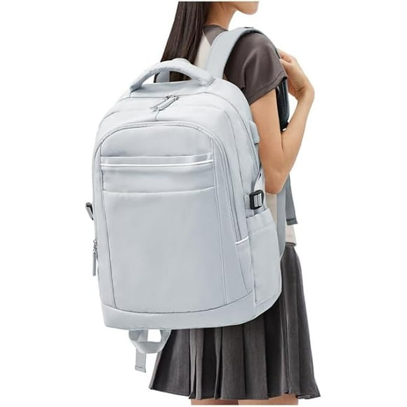 School Backpack Lightweight School Bag Casual Daypack College Laptop Backpack for Men Women Water Resistant teen backpack Travel Rucksack.Light Blue