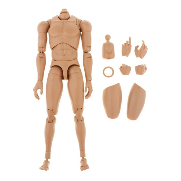 Flexible 1: 6 de Acción Hombro Estrecho Grosero Desnudo Cuerpo Muñeca Juguetes con Mano, Cuello Y Muslo 11 Pulgadas D