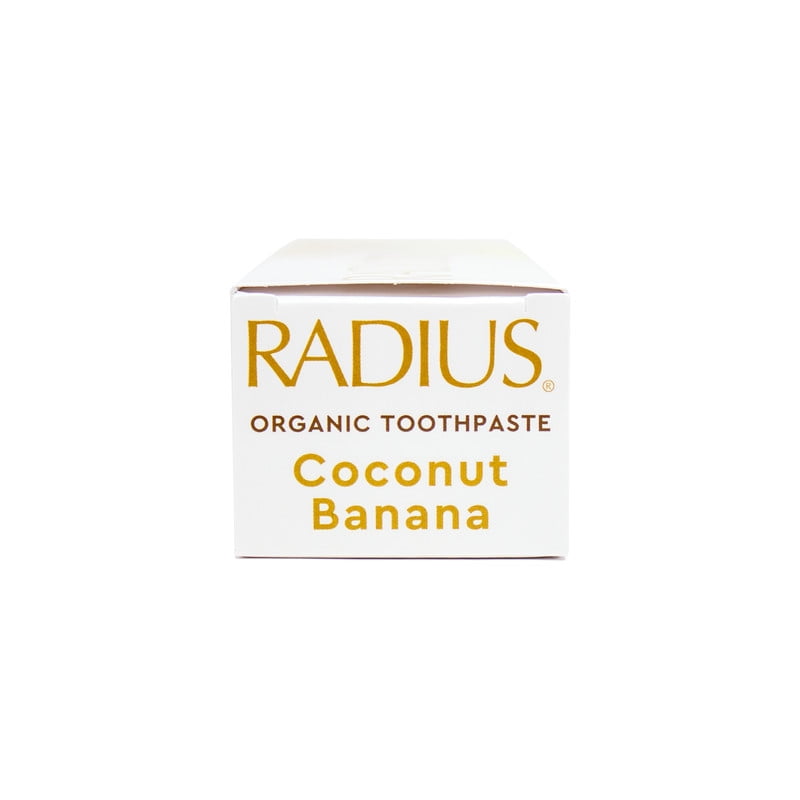 RADIUS USDA Organic Kids Toothpaste 3oz Non Toxic Chemical-Free Gluten-Free Designed to Improve Gum Health for Children's 6 Months and Up - Coconut Banana - Pack of 3