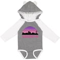 thumbnail image 3 of Inktastic Albuquerque New Mexico Retro Sunset Skyline Girls Long Sleeve Baby Bodysuit, 3 of 5