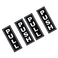 thumbnail image 2 of 6 Pcs Adhesive Stickers Door Stickers Push Pull Door Sign Door Sign Decals Push Vinyl Sticker, 2 of 3