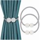 thumbnail image 5 of Curtain Tiebacks, Set of 2 Magnetic Curtain Tiebacks, Silver Gray Curtain Ties, Curtain Buckles, for Home Office Restaurant Decoration, 5 of 5