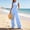 (Fashion 50)Light Blue, variant on Aimik Womens 2 Piece Outfits Ruffle Short Sleeve Top and High Waisted Wide Leg Pants Set Summer Casual Lounge Sets for Women