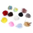 thumbnail image 2 of Fyearfly Llavero De Pompones para Manualidades, 12 Uds., Pompones para Manualidades, Colores Brillantes, Bolas De Pompones Suaves Y Esponjosas para Sombreros De Punto, Bolsos, Decoración De Llaveros, 2 of 5