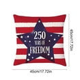 thumbnail image 3 of romoty 4th of July Independence Day Pillow Covers 18"x18", Patriotic America 250th Anniversary Commemorative Throw Pillow Case, Square Decorative Cushion Cover for Home Sofa Couch Farmhouse Decor, 3 of 6