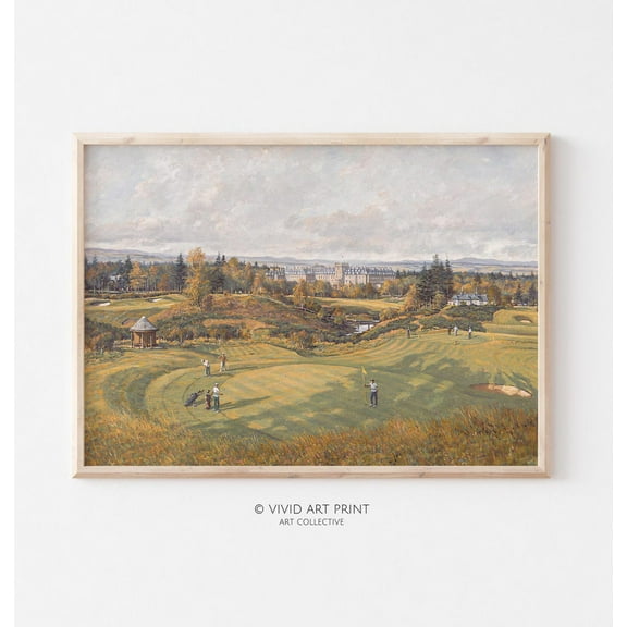 Vintage Golf Art Wall Art, Antique Classic Fairway Landscape Prints Home Decor, Vivid Art Print Sg-442 Wall Art, Modern Wall Decor, 8x12 UNFRAMED