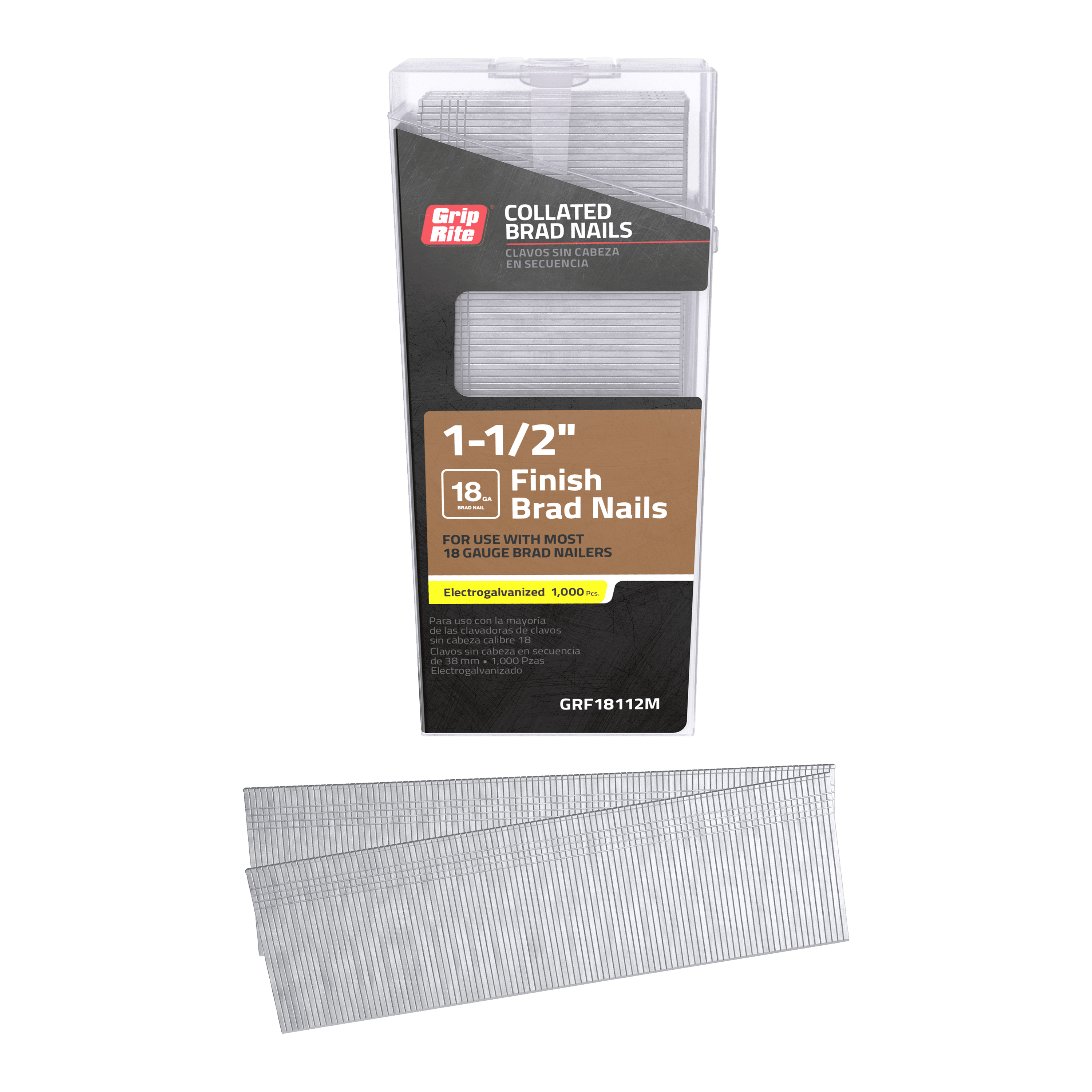 Grip-Rite Finish Brad 18GA 1-1/2" Galv 1M