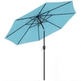 thumbnail image 1 of Outsunny Parasol de Marché Rond 10 Pieds x 8 Pieds, Bleu Ciel, 1 of 10