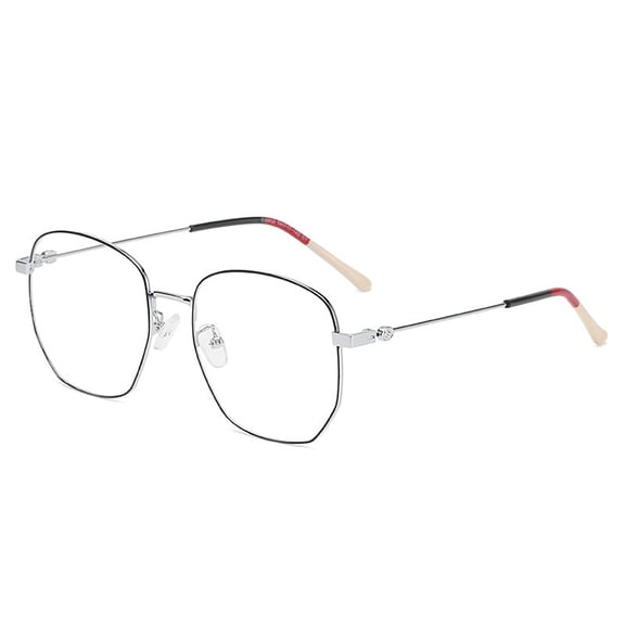 Silver Thin Frame Round Eyeglasses - Clear Lens Daily Office & Casual Wear