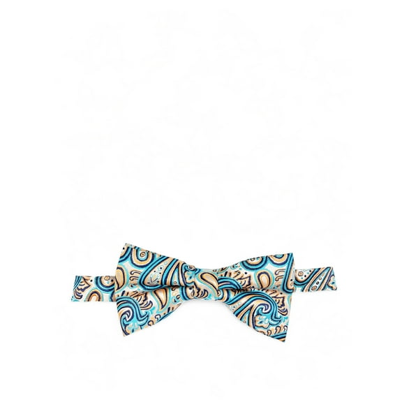 Blue Curacao Extraordinary Paisley Bow Tie