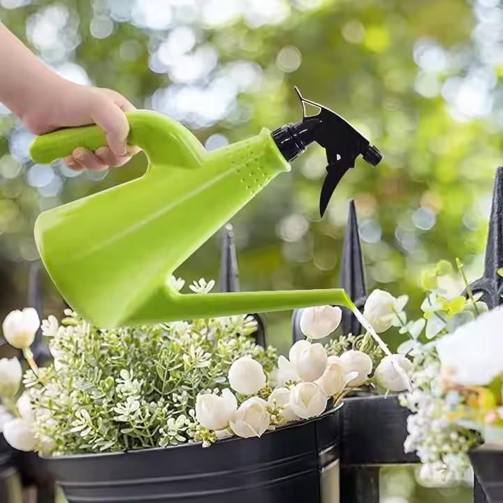 Watering Can, 11.51 x 10.72 in, Dual-Use Shower & Stream Spout, Ergonomic Handle for Indoor Plants and Garden Beds