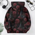 thumbnail image 5 of Grblisyd Halloween Hoodies For Teen Girls Long Sleeve Skeleton Floral Print Cute Hoodie Lightweight Y2k Fall Oversized Hooded Sweatshirt, 5 of 5